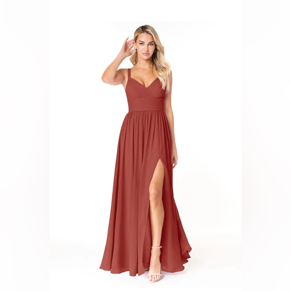 Azazie Chanel Dress - Terracotta (NWT)